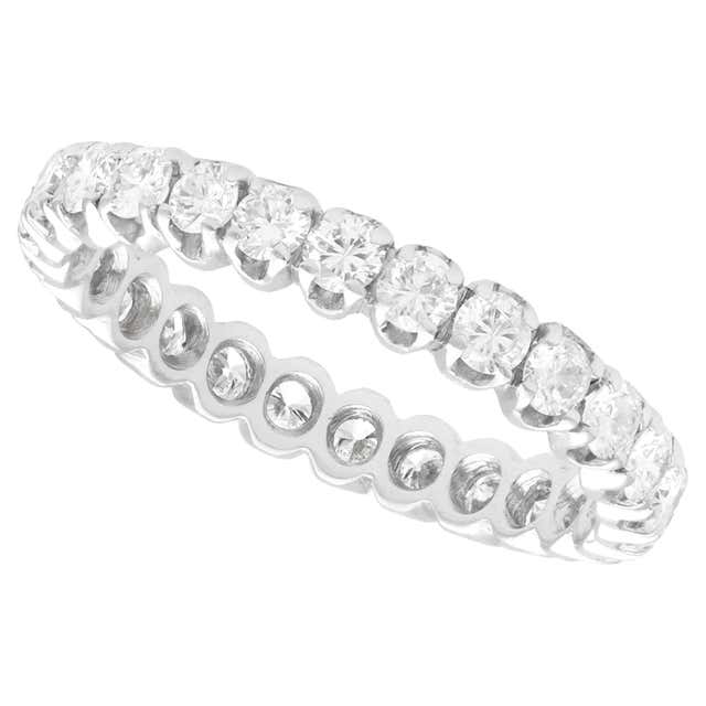 Vintage 1.50 Carat Diamond and 14K White Gold Full Eternity Ring For ...