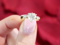 Vintage French 1.32 Carat Diamond and Yellow Gold Engagement Ring