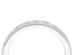 Vintage French 1.48 Carat Diamond and 18k White Gold Full Eternity Ring