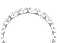 Vintage French 1.62 Carat Diamond and White Gold Full Eternity Ring