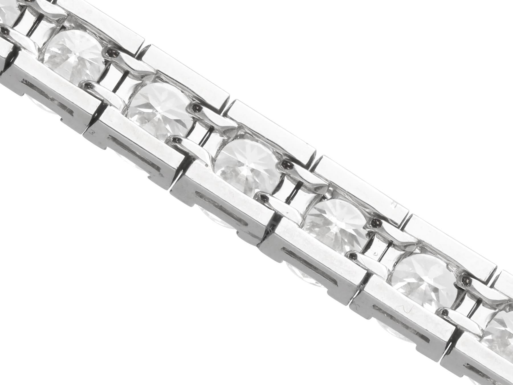 Vintage French 16.75Ct Diamond and Platinum Bracelet Circa 1950 For Sale 1