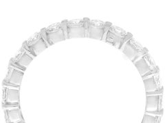 Vintage French 1.76 Carat Diamond and White Gold Full Eternity Ring