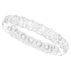 Vintage French 1.80 Carat Diamond and White Gold Full Eternity Ring