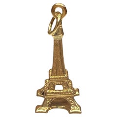Vintage French 18K Gold Eiffel Tower Charm Pendant