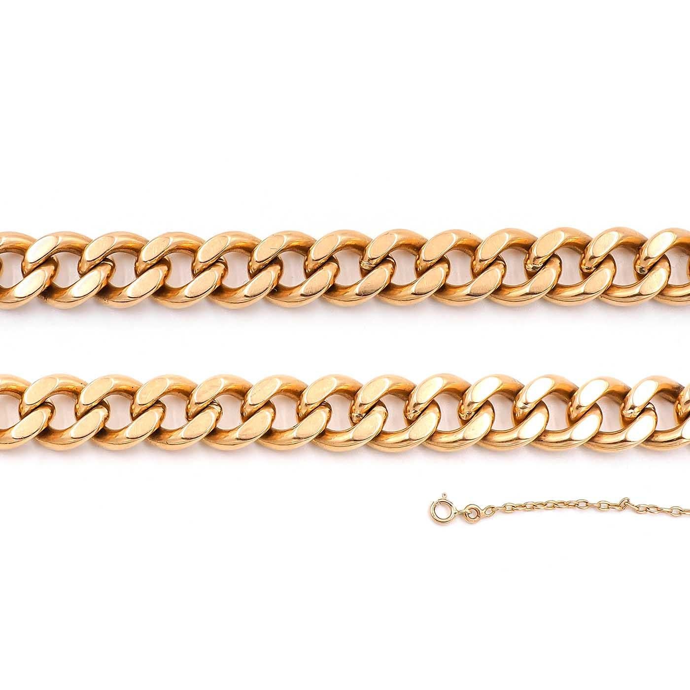 18k curb link bracelet