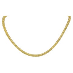 Vintage French 18k Gold Tubogas Coil Necklace