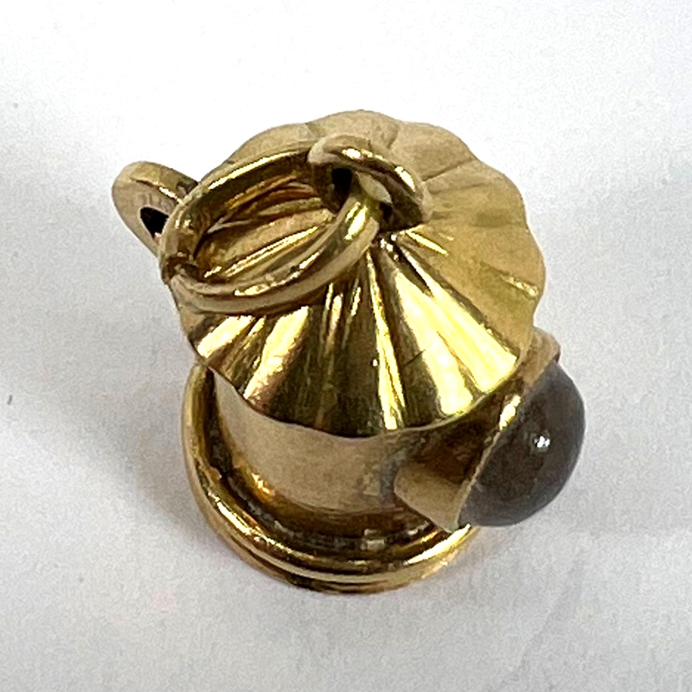Vintage Französisch 18K Gelbgold Bergkristall Quarz Sturm Laterne Charm Anhänger im Angebot 9