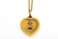 Vintage French 18Kt Heart Love Pendant by Augis