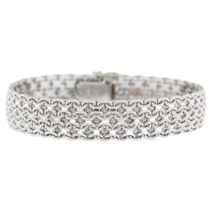 Bracelet français vintage en or blanc 18 carats