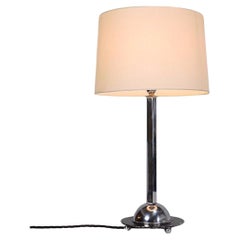 Antique French 1930s Chrome Table Lamp