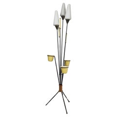 Lampadaire tripode français des années 1950, standard pour plantes