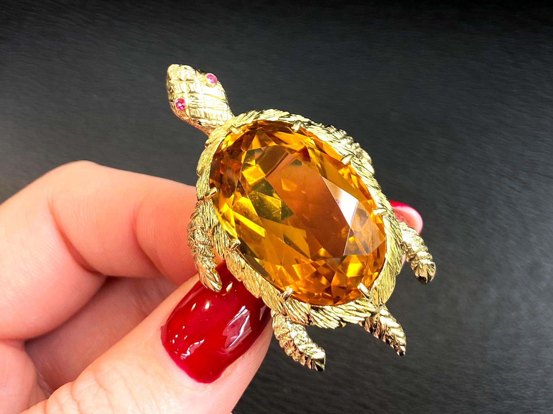 vintage turtle brooch