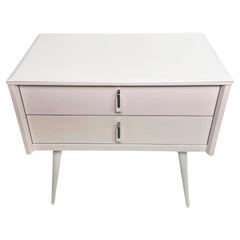 Retro French 2-Drawer End Table Nightstand by Gautier