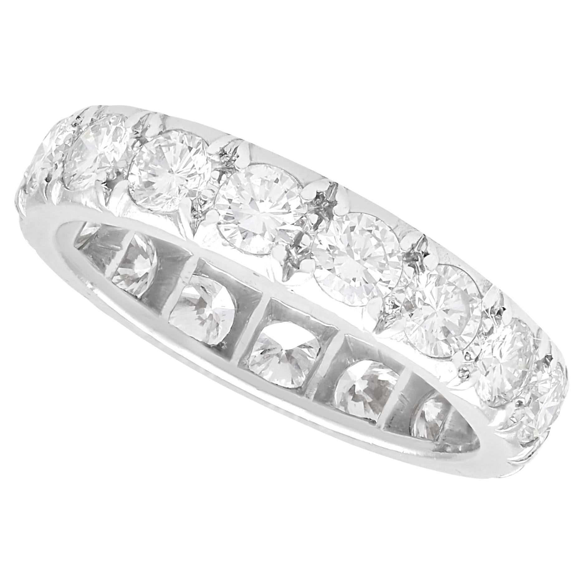 Vintage French 2.20ct Diamond and Platinum Full Eternity Ring For Sale