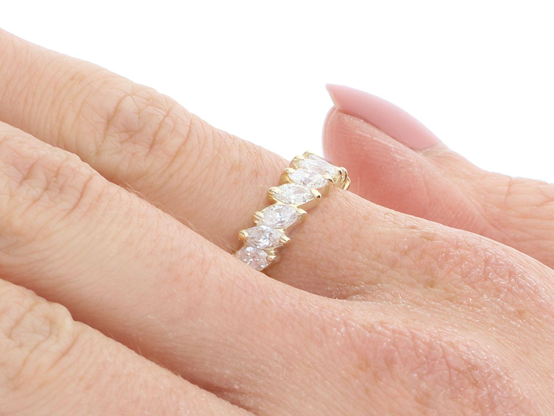 Vintage French 2.23 Carat Diamond and 18k Yellow Gold Full Eternity Ring For Sale 2