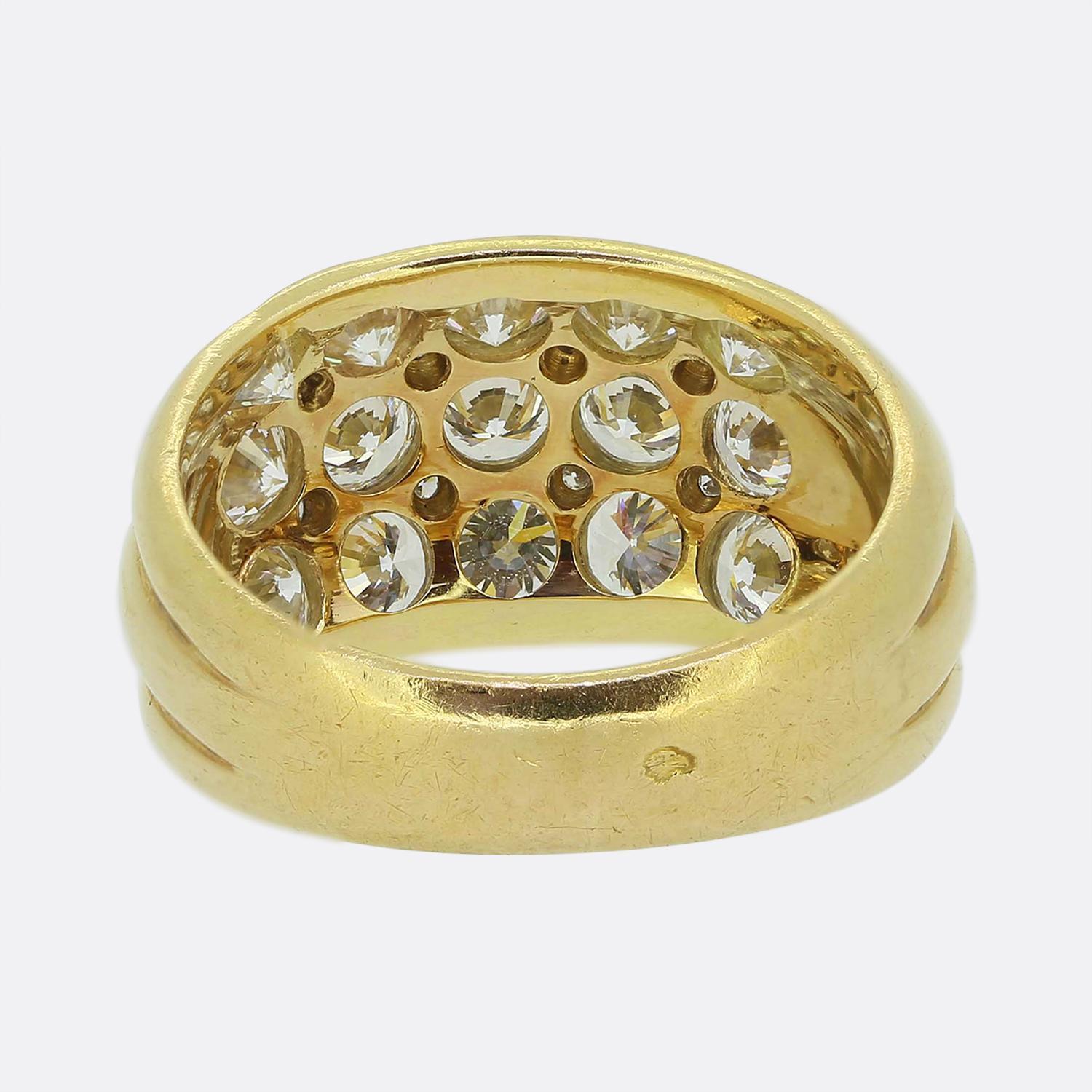 Vintage Französisch 2,50 Karat Diamant-Cluster-Ring im Zustand „Gut“ im Angebot in London, GB