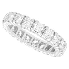 Anillo francés vintage de 2,80 quilates de diamantes y oro blanco de 18 quilates Circa 1950
