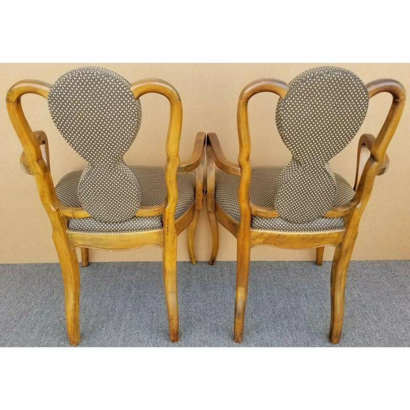 Unknown Vintage French Accent Dining Armchairs, a Pair