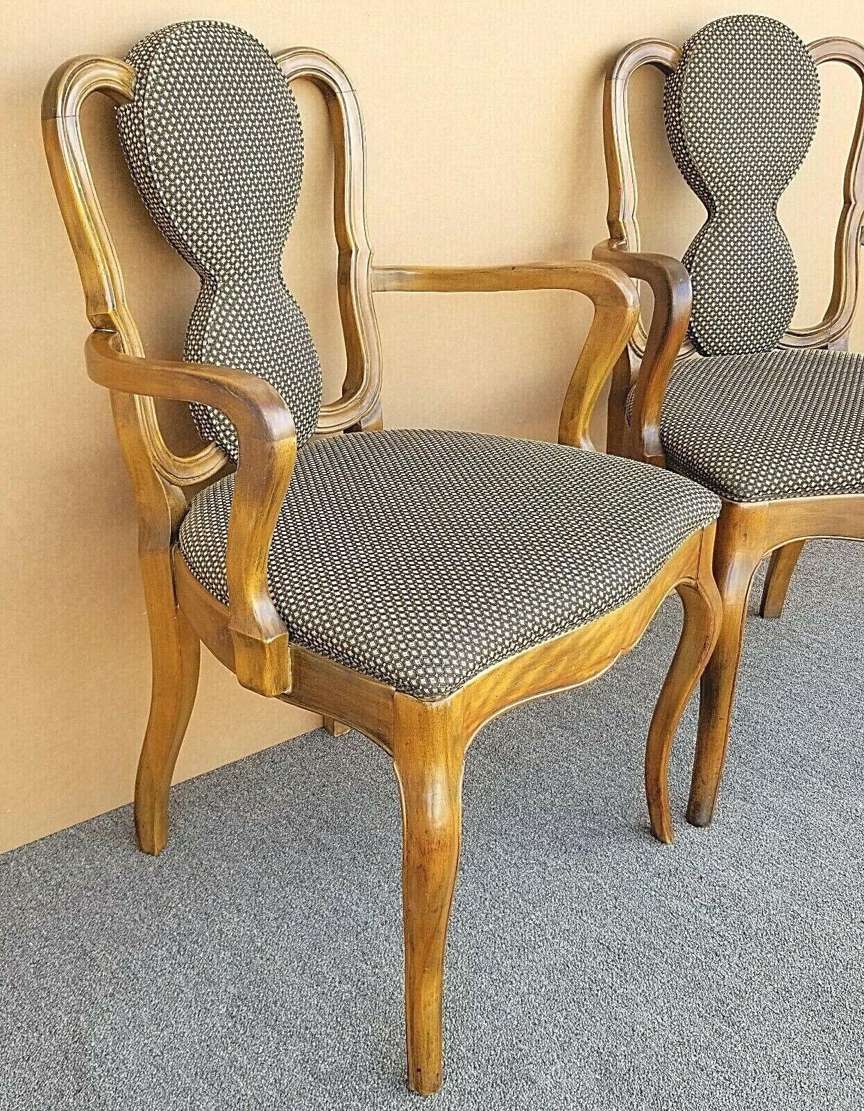 Vintage French Accent Dining Armchairs, a Pair In Good Condition In Lake Worth, FL