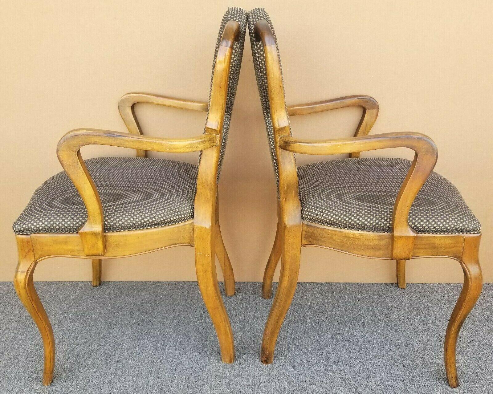 Vintage French Accent Dining Armchairs, a Pair 1