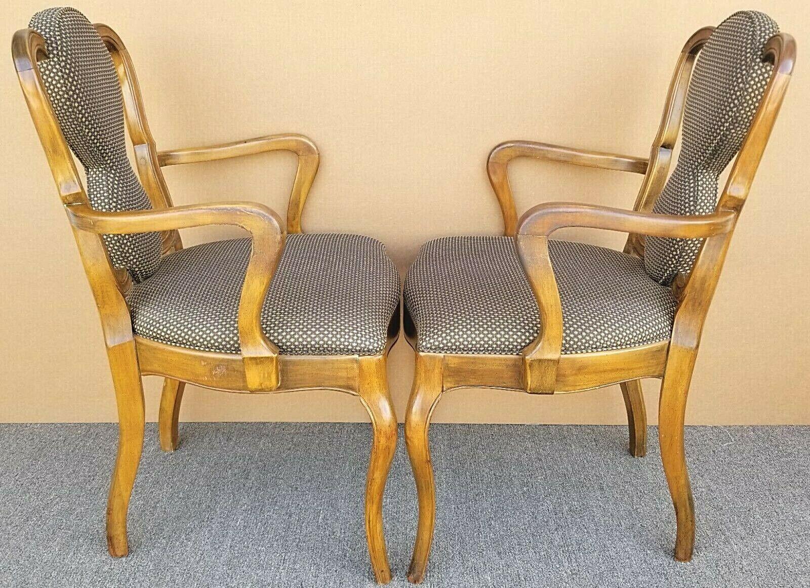 Vintage French Accent Dining Armchairs, a Pair 2