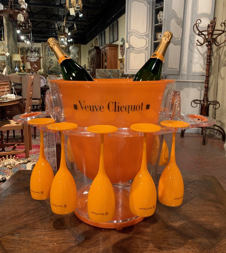 Vintage French Acrylic "Veuve Clicquot" Champagne Cooler and Ten Matching  Flutes at 1stDibs | veuve clicquot champagne bucket, veuve clicquot flutes,  vintage veuve clicquot ice bucket