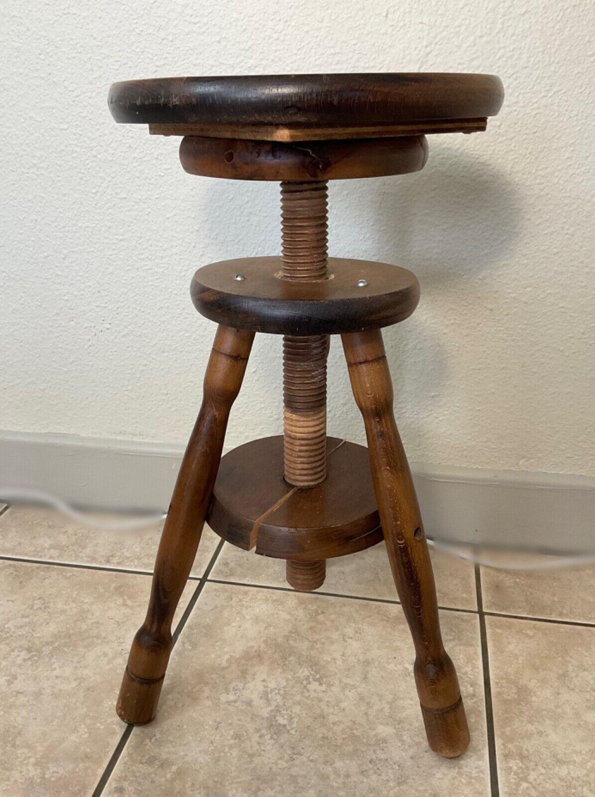 Taburete trípode ajustable francés vintage, c. 1940 - 2Y586 en venta 4
