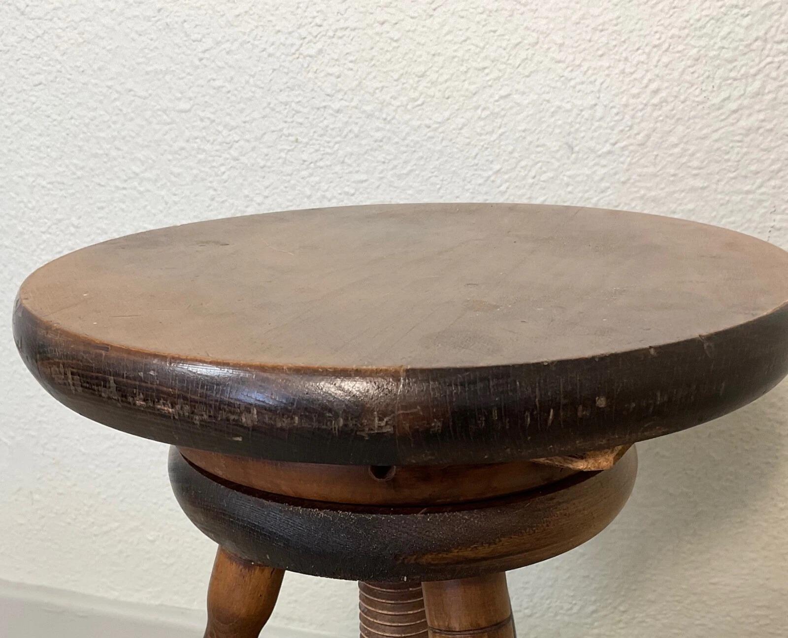 Taburete trípode ajustable francés vintage, c. 1940 - 2Y586 Francés en venta