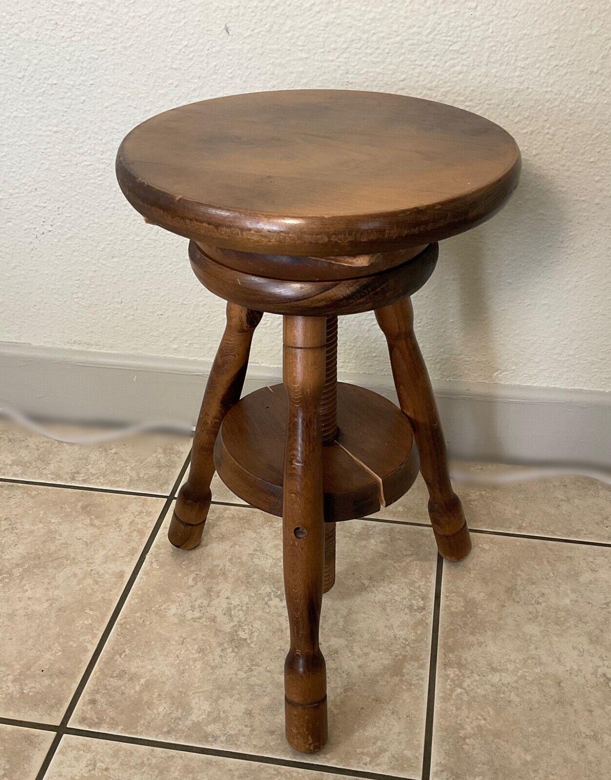 Taburete trípode ajustable francés vintage, c. 1940 - 2Y586 en venta 3