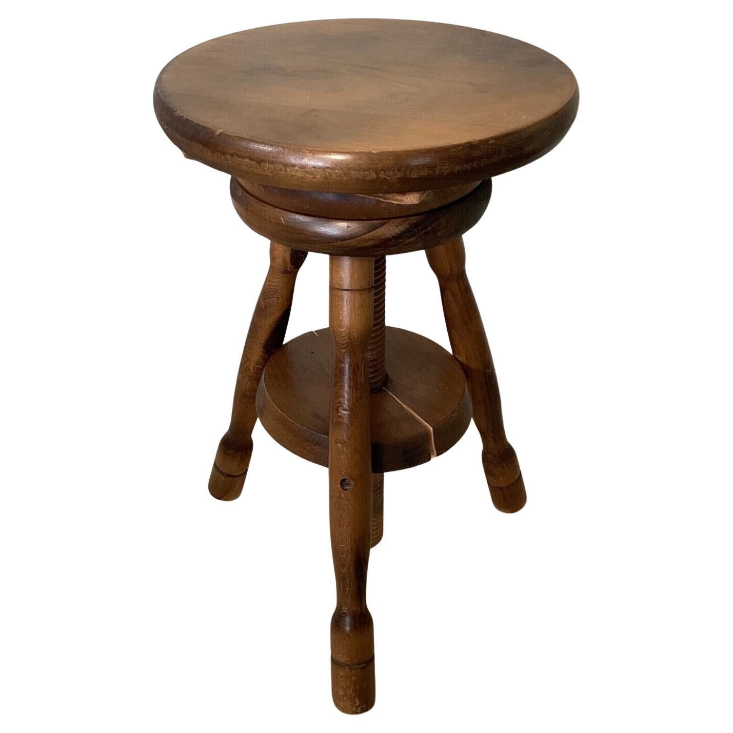 Taburete trípode ajustable francés vintage, c. 1940 - 2Y586 en venta