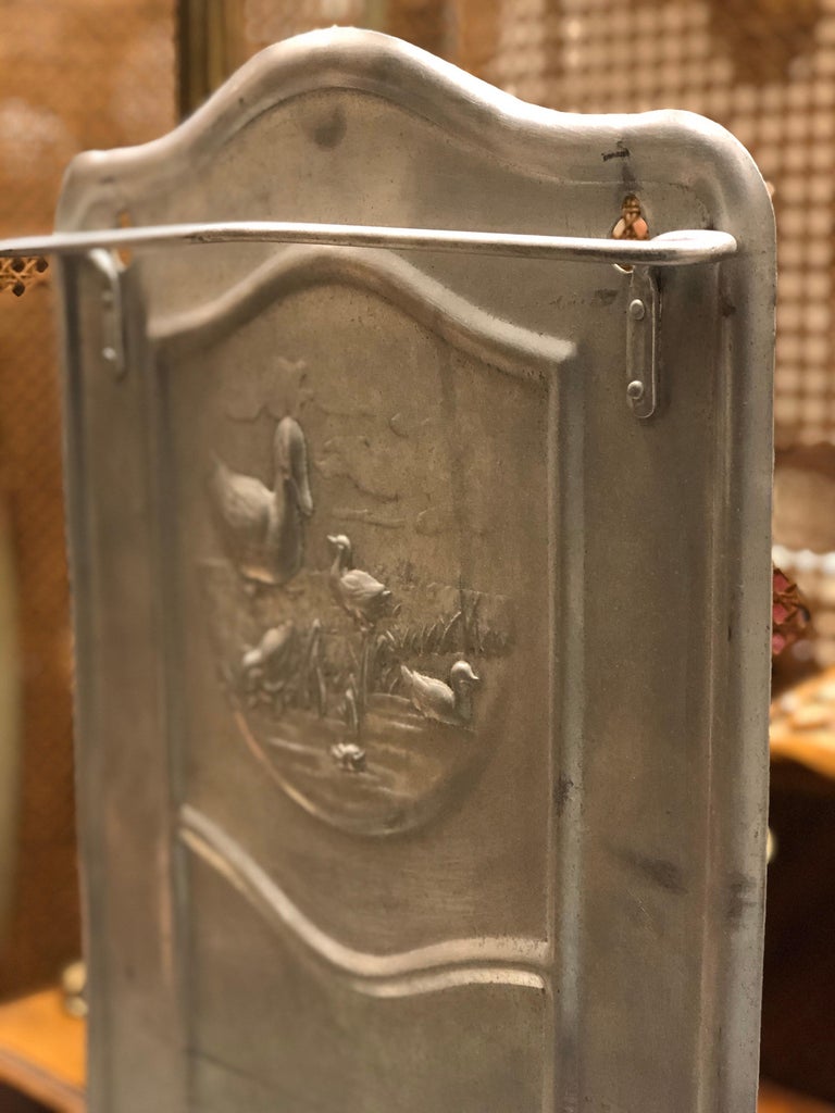 Antique Utensil Rack Vintage French Aluminium Kitchen Utensils Hanging Rack Decorated with ...