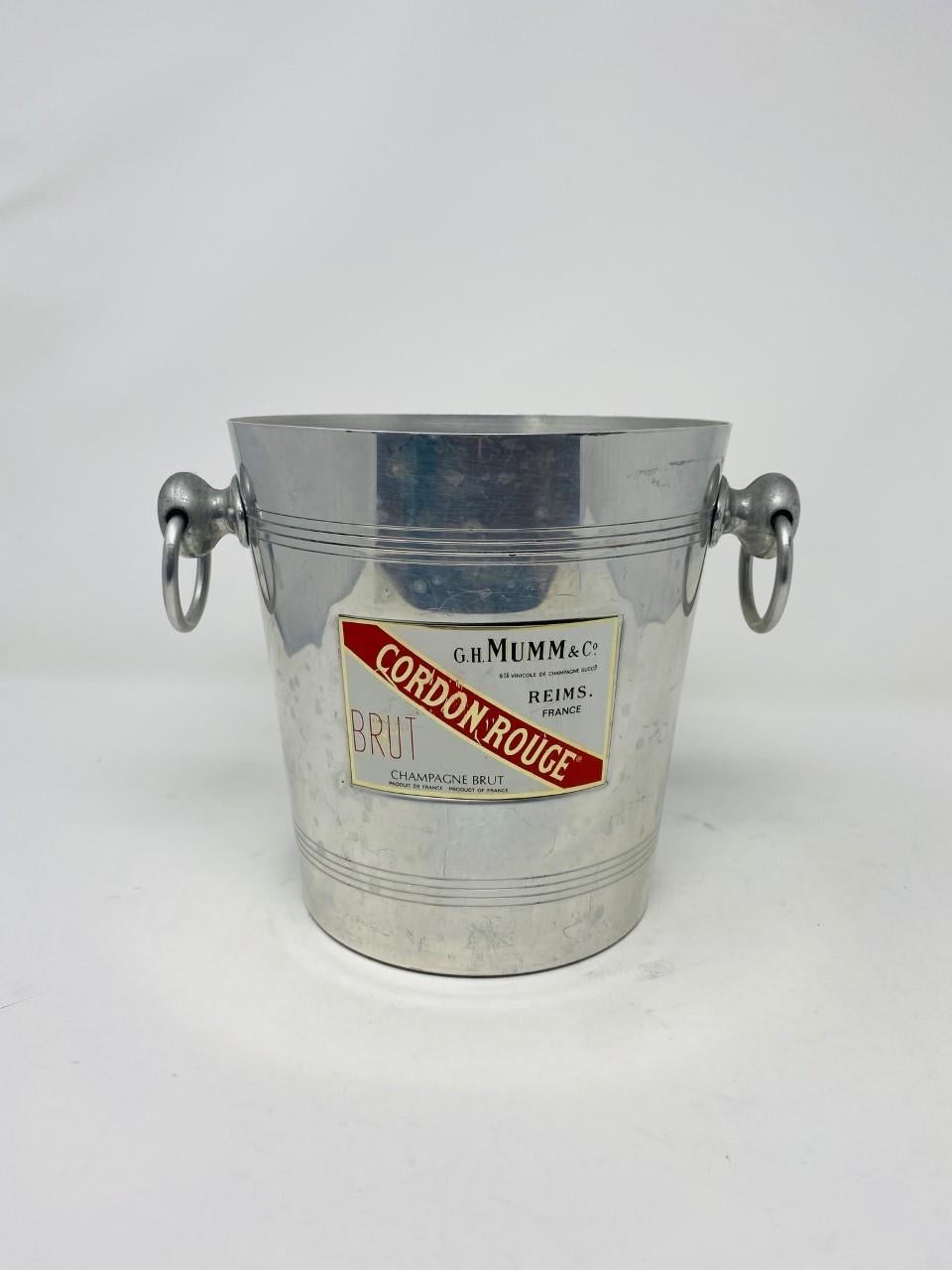 Mid-20th Century Vintage French Aluminum Champagne Bucket