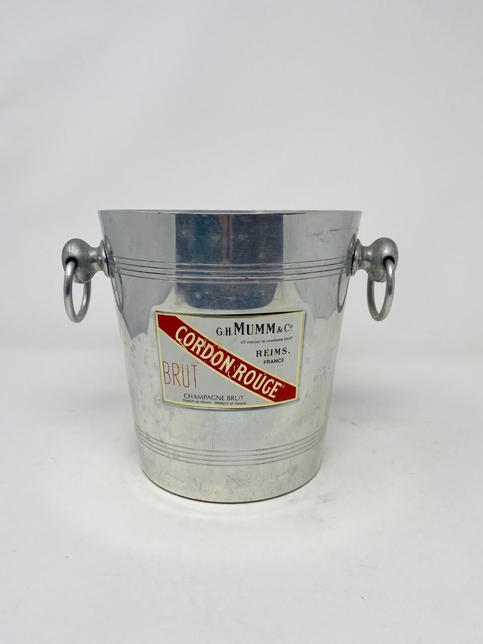 Vintage French Aluminum Champagne Bucket 1