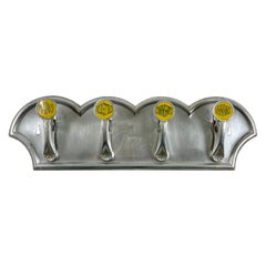Vintage French Aluminum Spring Loaded Hanging Kitchen Dishcloth Holder