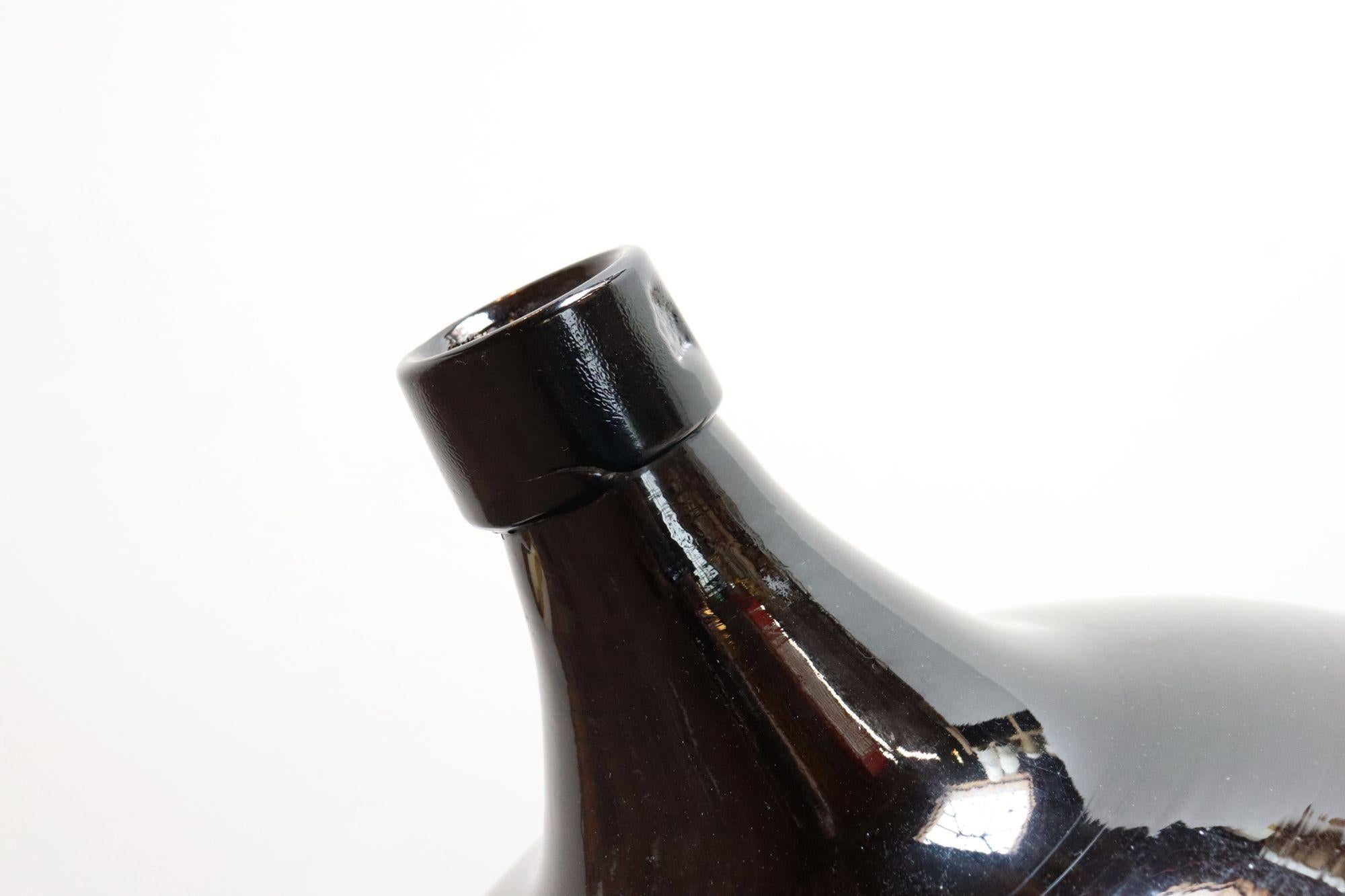 Damigiana di vetro ambrato francese d'epoca / Bonbonne Ambrée Brune in vendita 10