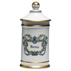 Vintage French Apothecary Heroine Jar