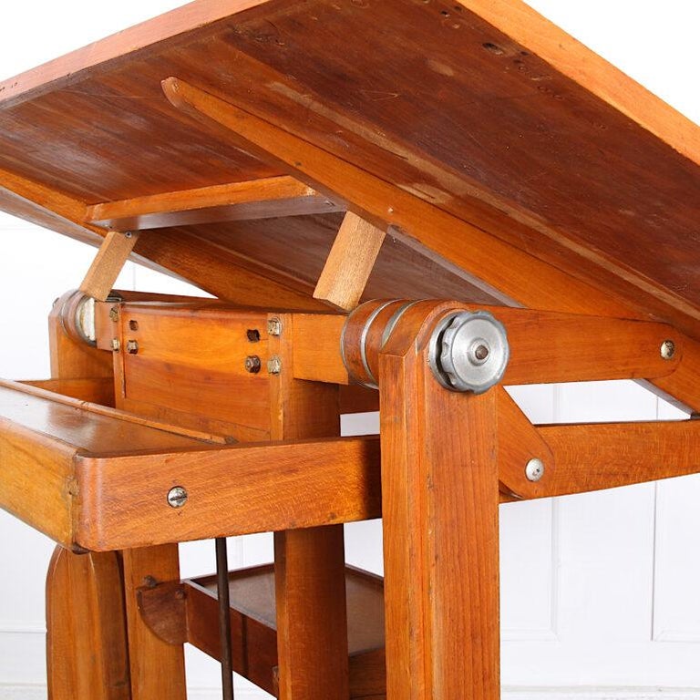 Vintage French Architect Table at 1stDibs