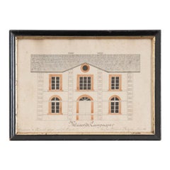 Vintage French Architectural Drawing