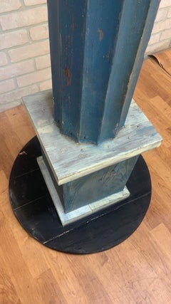 Vintage French Architectural Wood Crafted Dual Columned Free Standing Archway