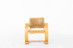 Fauteuil français vintage en corde et Beeche par Adrien Audoux et Frida Minet, 1950s