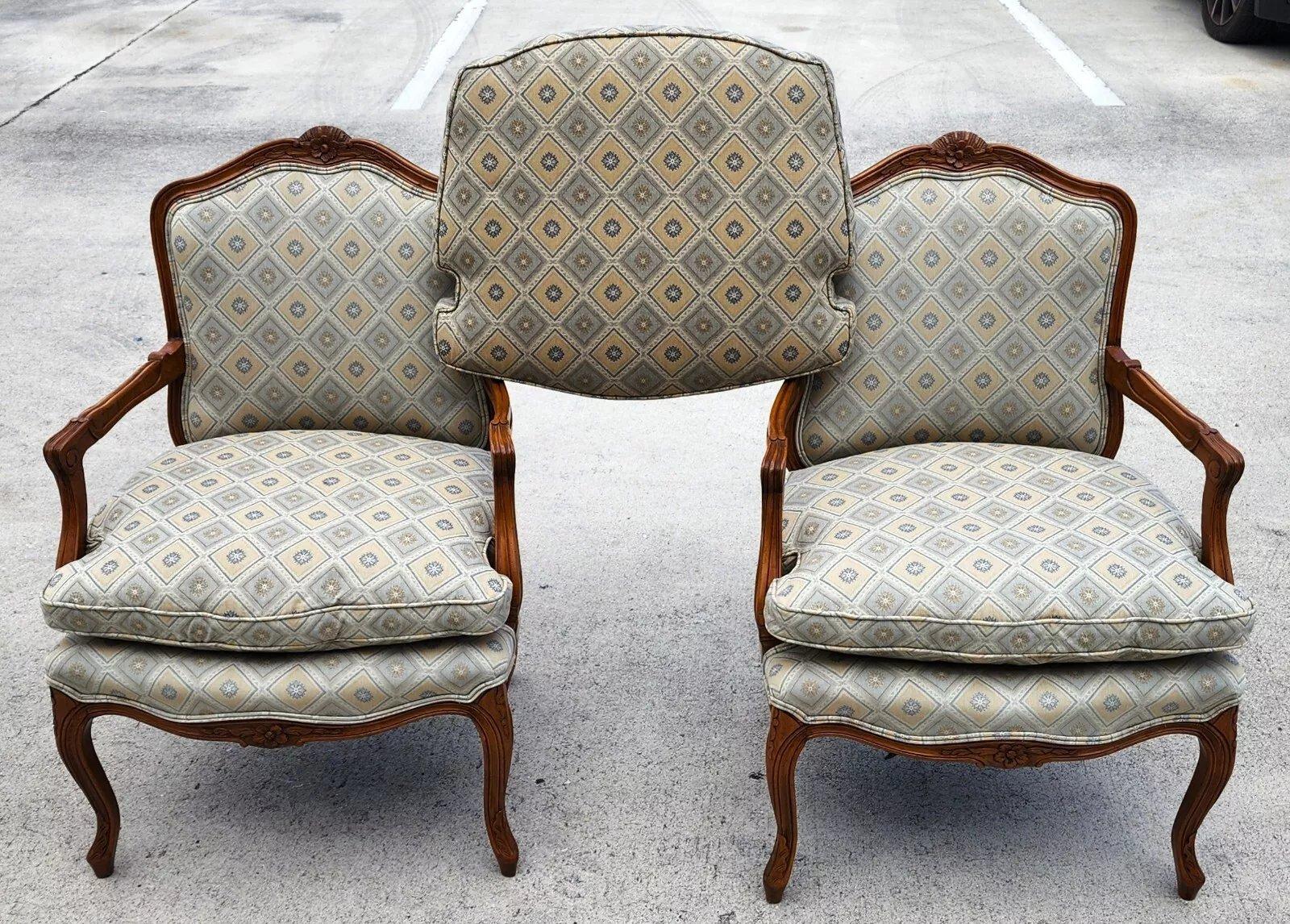 Vintage French Armchairs Louis XV For Sale 10