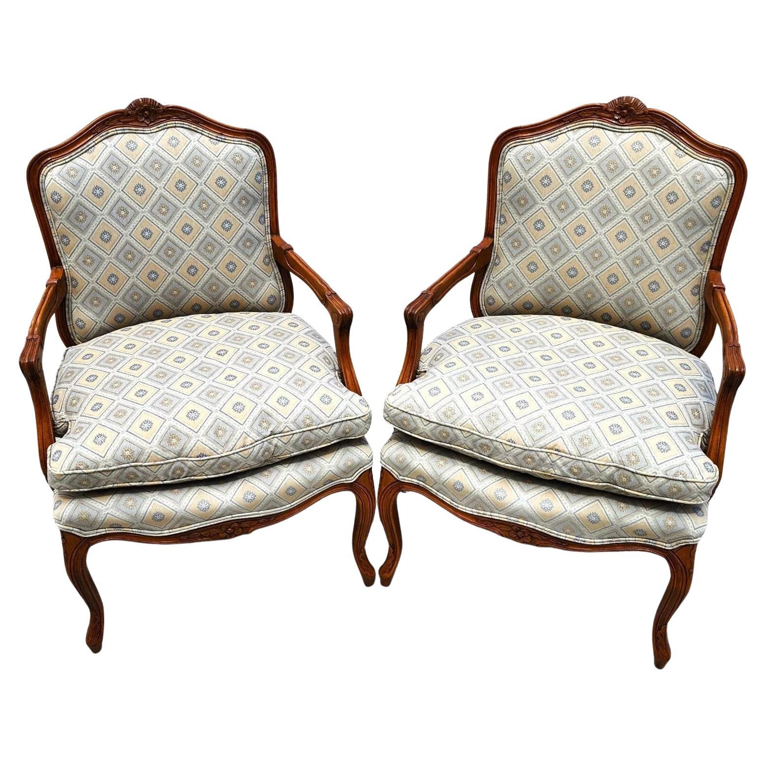 Vintage French Armchairs Louis XV