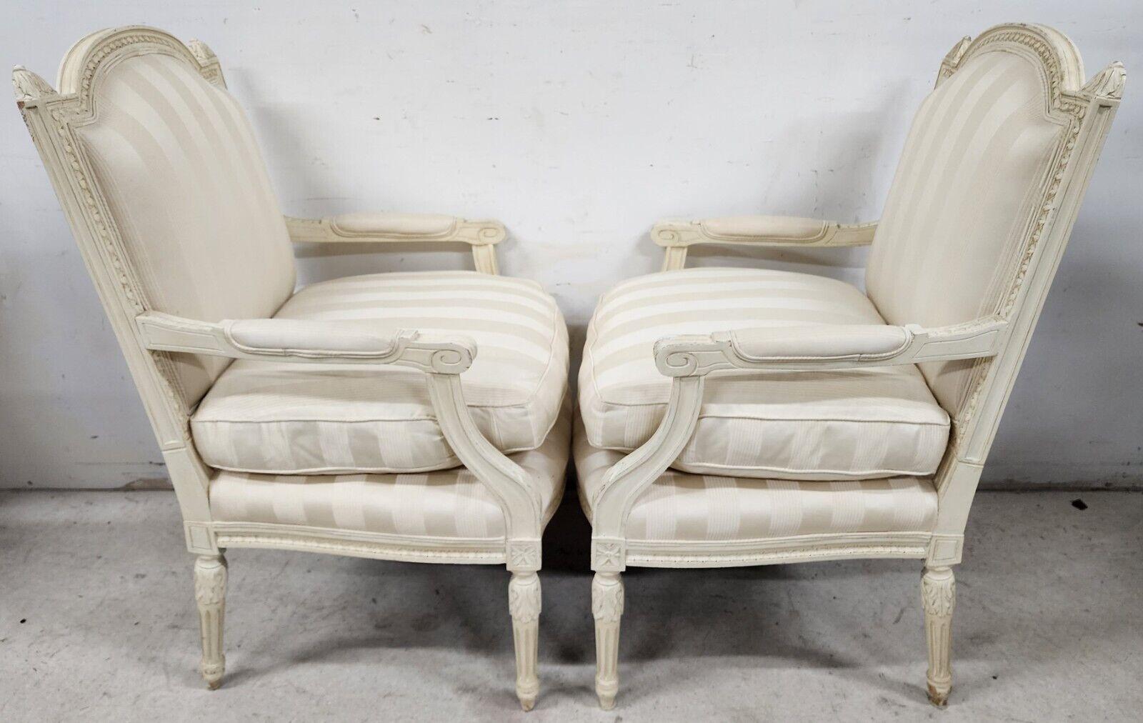 Vintage French Armchairs Shabby Chic In Good Condition In Lake Worth, FL