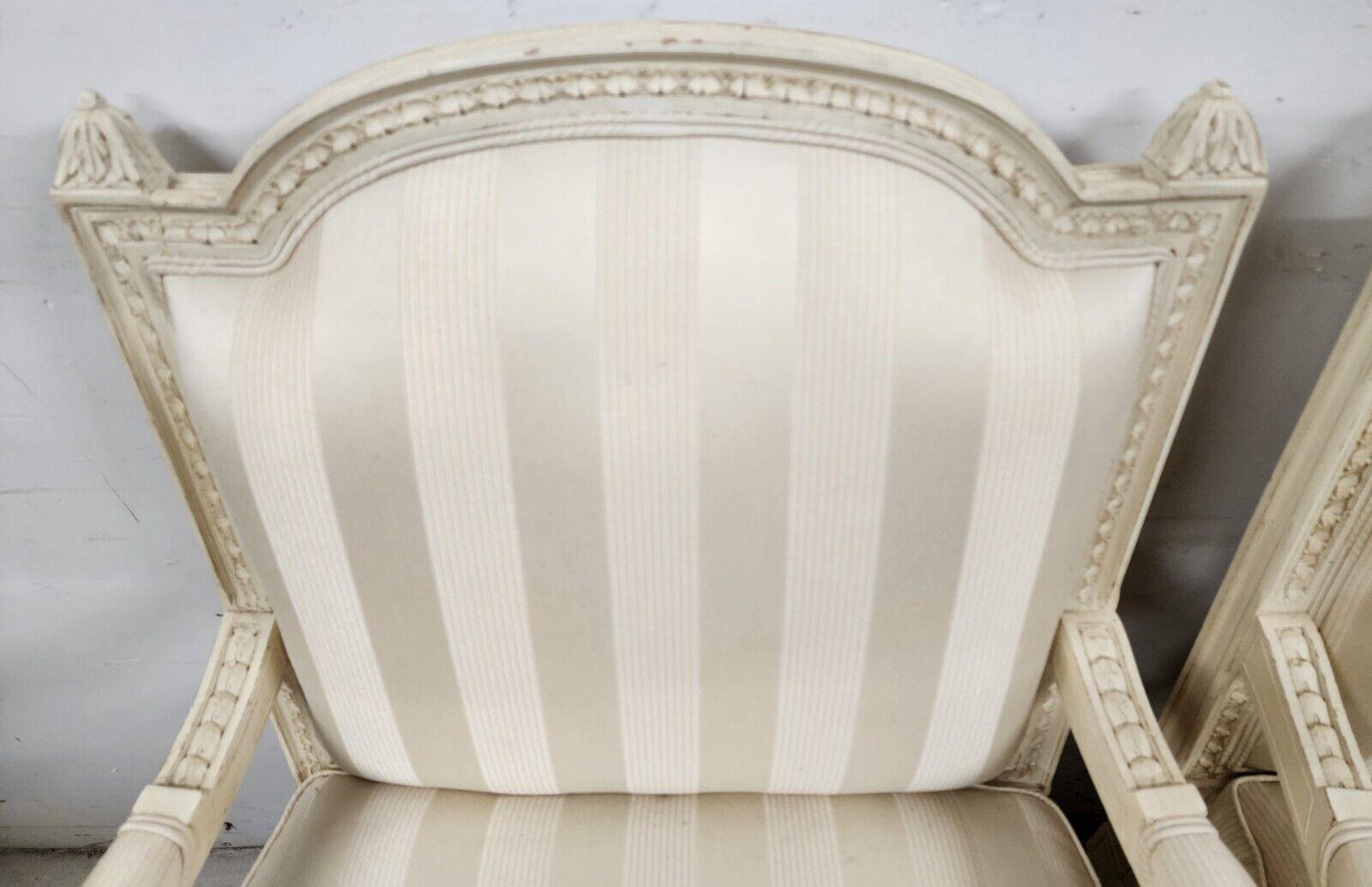 Cotton Vintage French Armchairs Shabby Chic