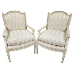 Fauteuils français vintage style Shabby Chic 