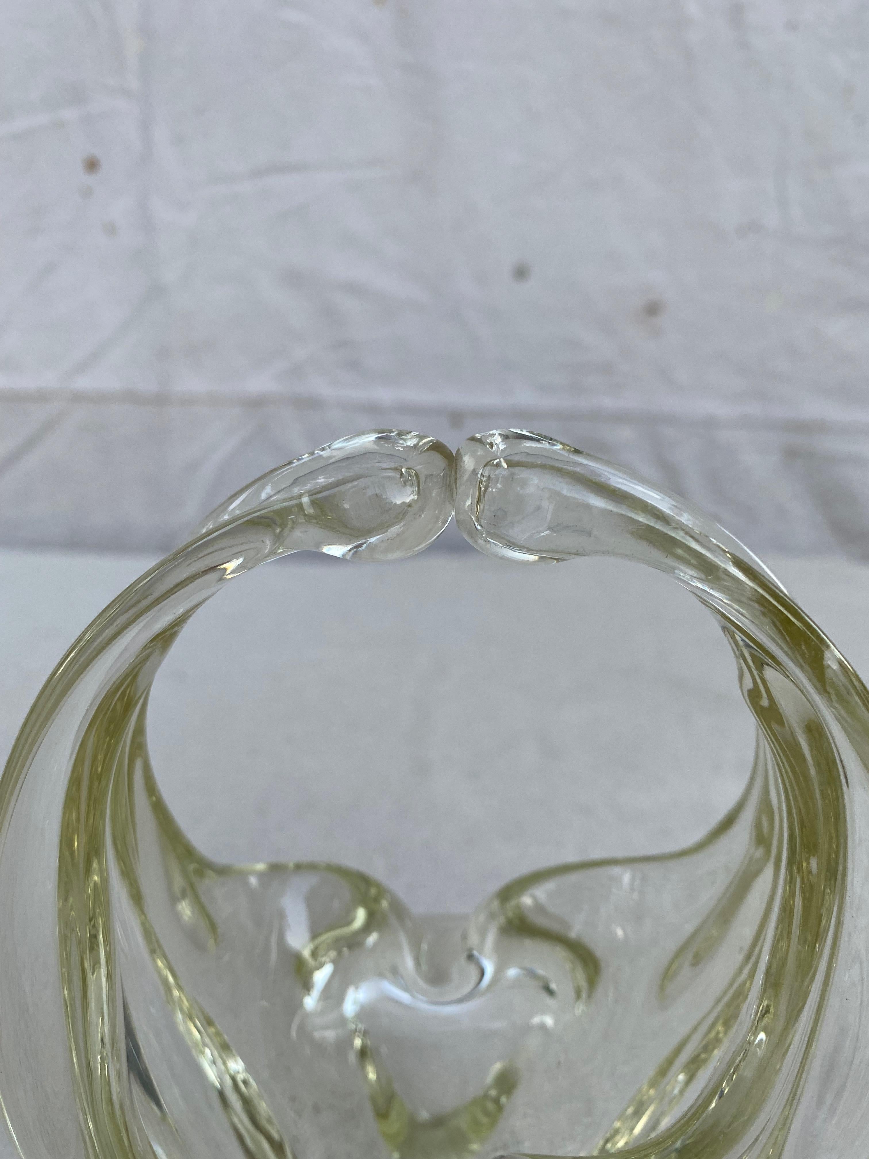 Art Glass Vintage French Art De Vannes Decorative Bowl