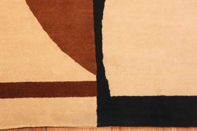 Vintage French Art Deco Area Tufted Rug. 5 ft 8 in x 7 ft 10 in at