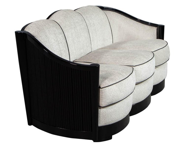 Vintage French Art Deco Black Sofa Set at 1stDibs