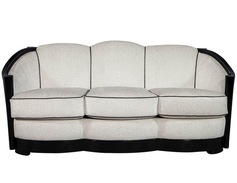 Vintage French Art Deco Black Sofa Set at 1stDibs