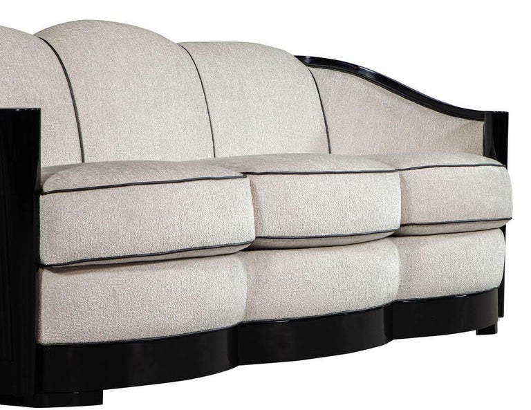 Vintage French Art Deco Black Sofa Set at 1stDibs